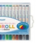 日本 百樂 PILOT CREOROLL AO-CR6 多色彩蠟筆 16色套組